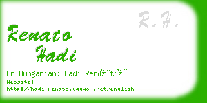 renato hadi business card